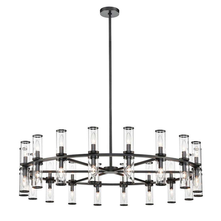 Alora Revolve 36 Light Chandelier, Clear/Urban Bronze/Clear - CH309036UBCG