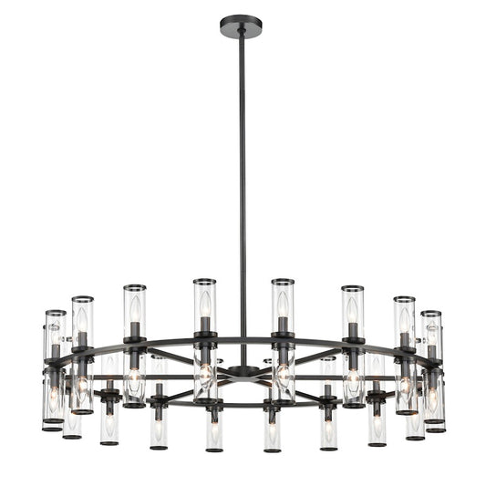 Alora Revolve 36 Light Chandelier, Clear/Urban Bronze/Clear - CH309036UBCG