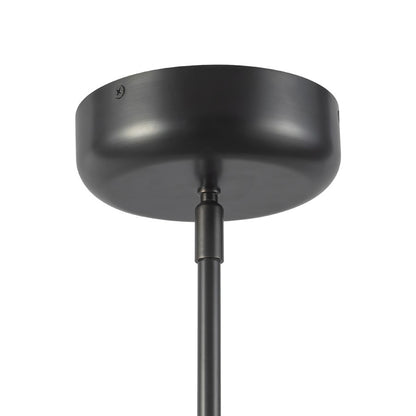 Kuzco Sutton 36" Black Dimmable LED Chandelier, Urban Bronze/Clear Glass