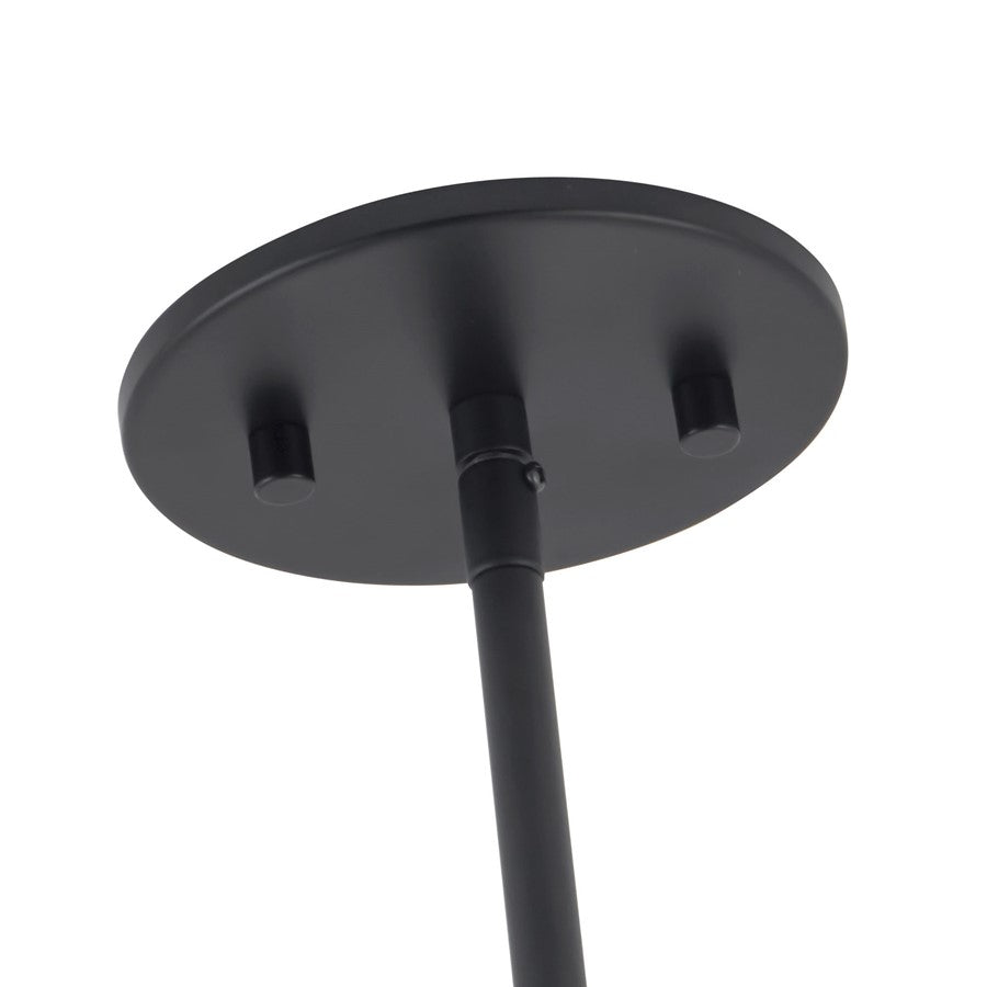 Kuzco Bolla 17" Black Dimmable LED Chandelier, Black/Mixed Glass