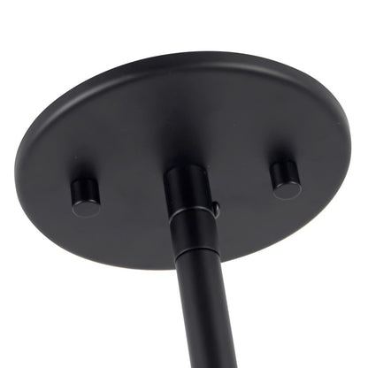 Kuzco Bolla 28" Black Dimmable LED Chandelier, Black/Mixed Glass