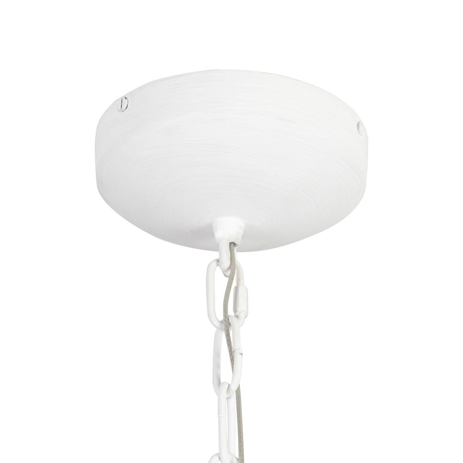 Kuzco Spade 30" Wht Dimmable LED Chandelier, Antique Wht