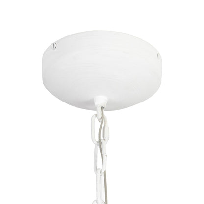 Kuzco Spade 30" Wht Dimmable LED Chandelier, Antique Wht