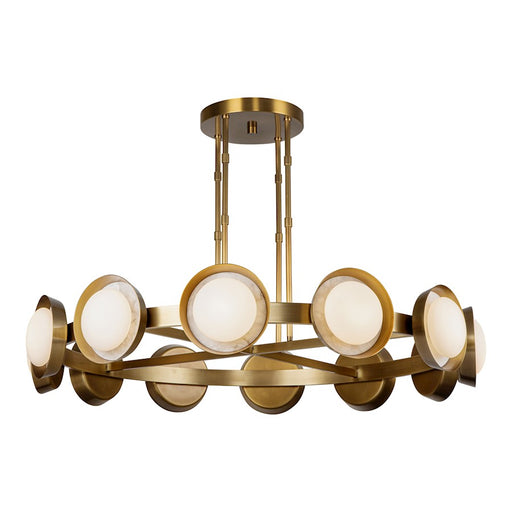 Alora Alonso 50" LED Chandelier, Vintage Brass/Opal - CH320050VB