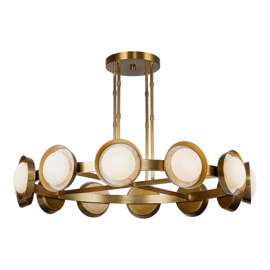 Kuzco Alonso 50" LED Chandelier, Vintage Brass/Steel Shade - CH320050VB-UNV