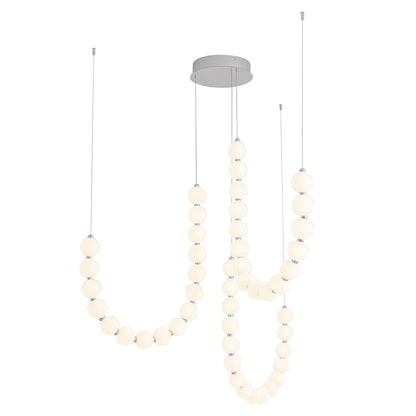 Kuzco Akoya 48 Lt Silver Dimmable LED Chandelier, Chrome