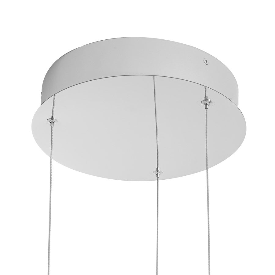 Kuzco Akoya 48 Lt Silver Dimmable LED Chandelier, Chrome