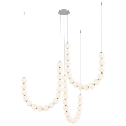 Kuzco Akoya 48 Lt Slvr Dim LED Chandelier w/ Remote Drv, Chrome - CH321803CH-RT