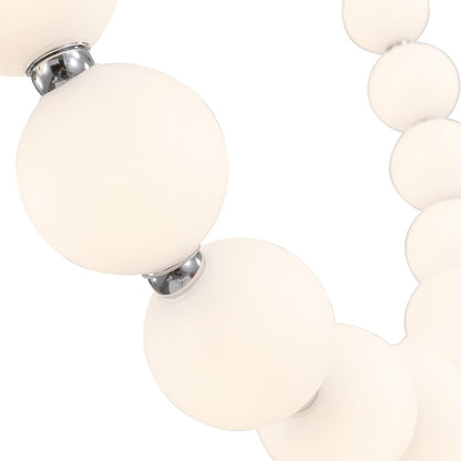 Kuzco Akoya 48 Lt Silver Dimmable LED Chandelier w/ Remote Drv, Chrome