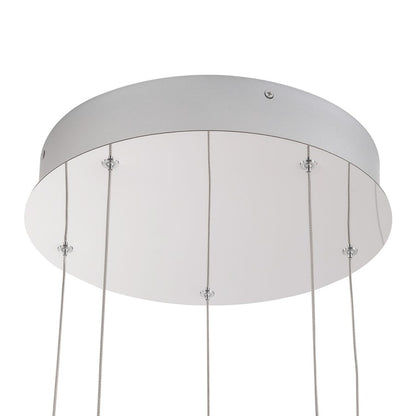 Kuzco Akoya 80 Lt Silver Dimmable LED Chandelier, Chrome