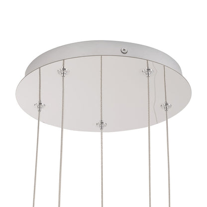 Kuzco Akoya 80 Lt Silver Dimmable LED Chandelier w/ Remote Drv, Chrome