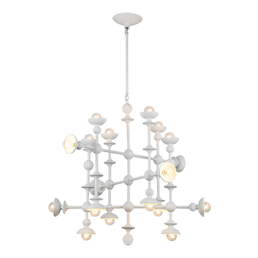 Alora Cadence 18 Light 29" Chandelier, Antique White - CH328129AW