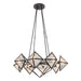 Alora Cairo 8 Light 30" Chandelier, Ribbed/Bronze/Clear Ribbed - CH332830UBCR