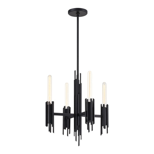 Alora Torres 4 Light 19" Chandelier, Matte Black - CH335019MB