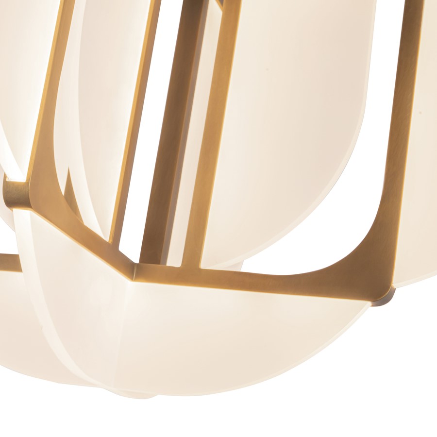 Kuzco Anders 24" Vintage Brass Dimmable LED Chand, Vintage Brass