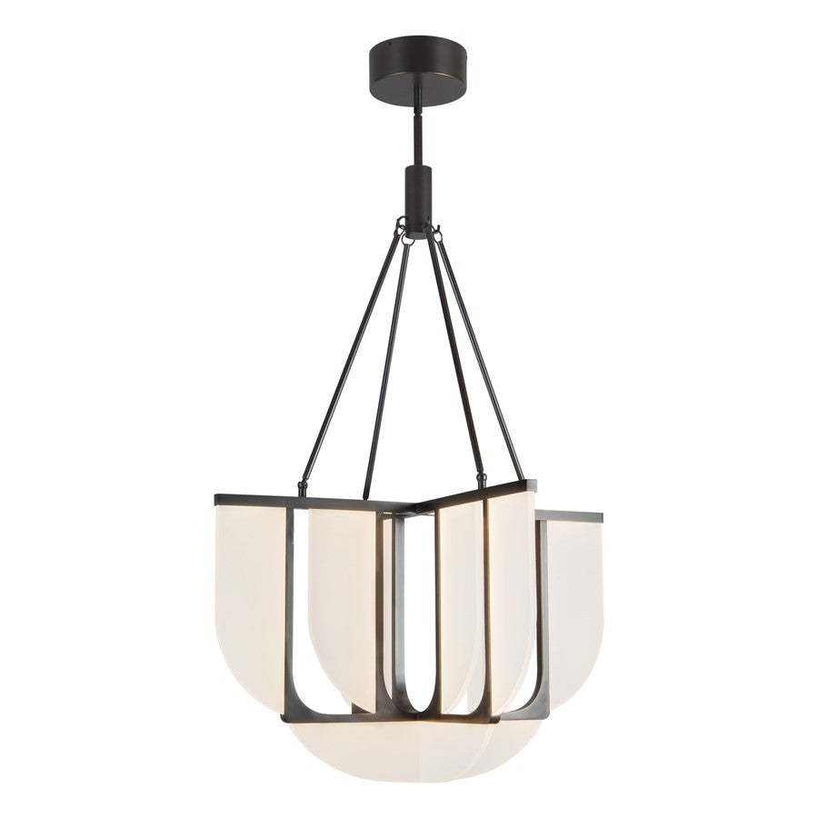 Kuzco Anders 30" Black Dimmable LED Chandelier, Urban Bronze