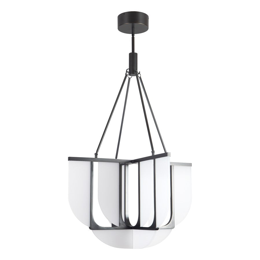 Kuzco Anders 30" Black Dimmable LED Chandelier, Urban Bronze