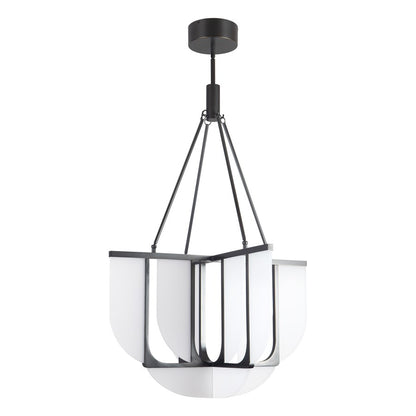 Kuzco Anders 30" Black Dimmable LED Chandelier, Urban Bronze