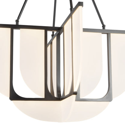 Kuzco Anders 30" Black Dimmable LED Chandelier, Urban Bronze