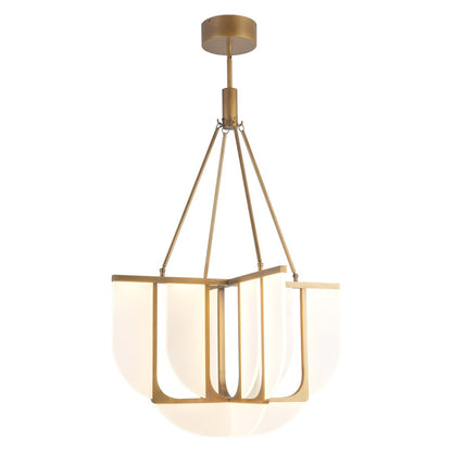 Kuzco Anders 30" Brass Dimmable LED Chandelier, Vintage Brass