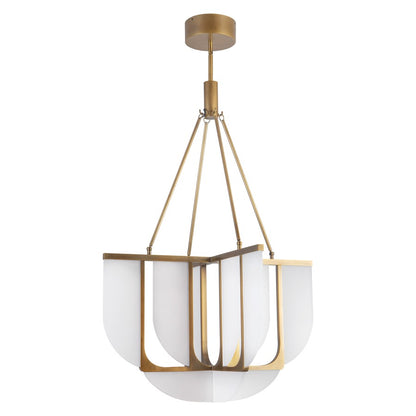Kuzco Anders 30" Brass Dimmable LED Chandelier, Vintage Brass