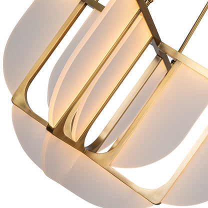 Alora Anders 30" LED Chandelier, Vintage Brass