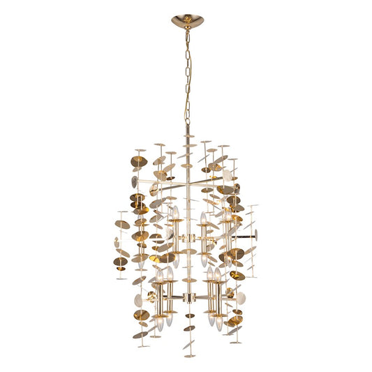 Alora Yukari 16 Light 41" Chandelier, Polished Brass - CH340041PB