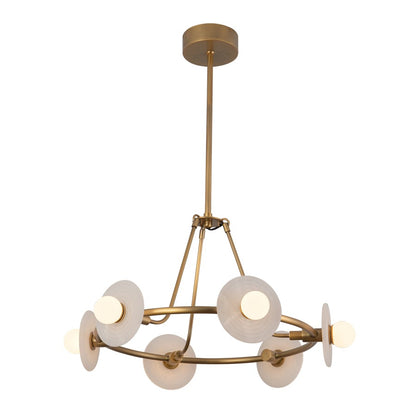 Kuzco Dahlia 28" Vintage Brass Dim LED, Vintage Brass/Alabaster - CH346028VBAR