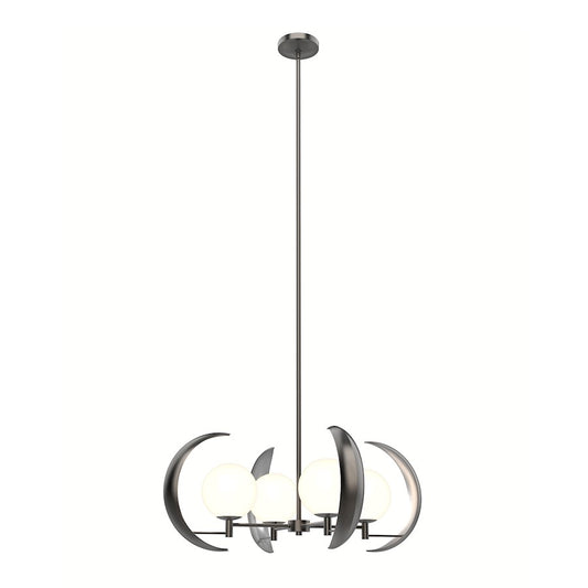 Alora Celeste 4 Light Chandelier, Urban Bronze/Opal - CH351204UB