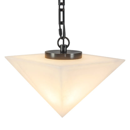Kuzco Mineral 5-Lt Black Dimmable LED Chandelier, Urban Bronze/Alabaster