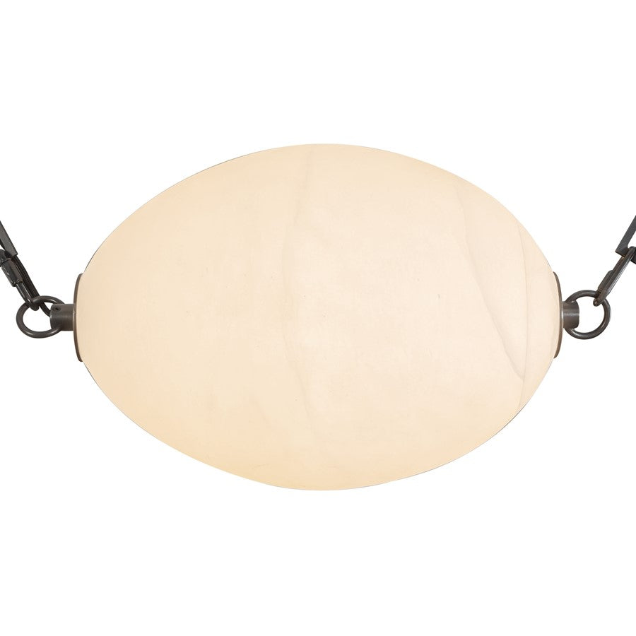 Kuzco Mineral 5-Lt Black Dimmable LED Chandelier, Urban Bronze/Alabaster