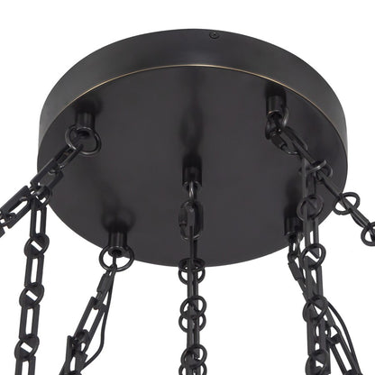 Kuzco Mineral 5-Lt Black Dimmable LED Chandelier, Urban Bronze/Alabaster