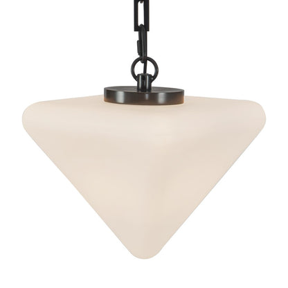 Kuzco Mineral 5-Lt Black Dimmable LED Chand, Urban Bronze/Matte Opal Glass