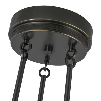 Kuzco Colette 23in 3-Light Chandelier | Art Deco Urban Bronze and Alabaster Stone | Dining Room & Living Room | Model CH362423UBAR-UNV