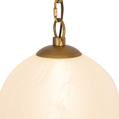 Kuzco Petra 363 3 Lt Brass Dimmable LED Chand, Brass/Cloud Glass