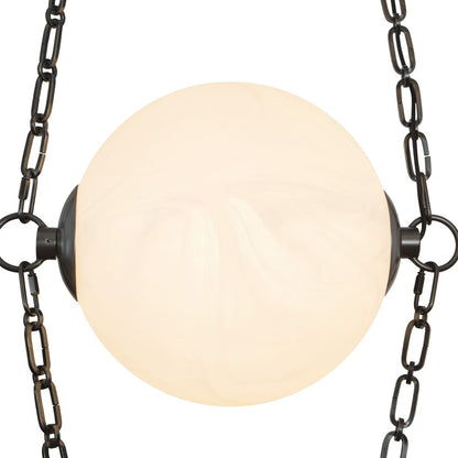 Kuzco Petra 3 Lt Black Dimmable LED Chandelier, Urban Bronze/Cloud Glass