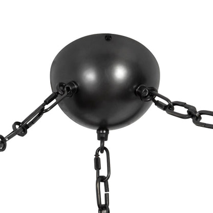 Kuzco Petra 3 Lt Black Dimmable LED Chandelier, Urban Bronze/Cloud Glass