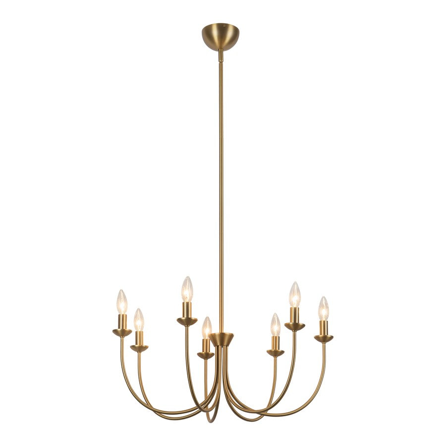 Kuzco Ember 26" Gold Chandelier, Brushed Gold
