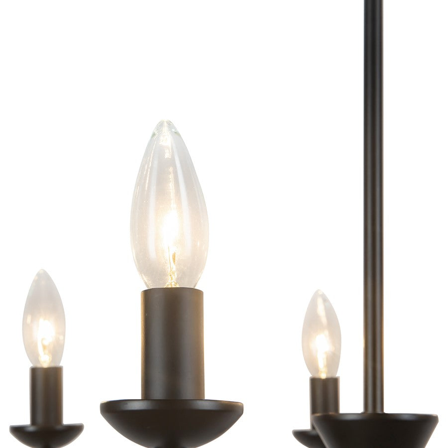 Kuzco Ember 26" Black Chandelier, Matte Black