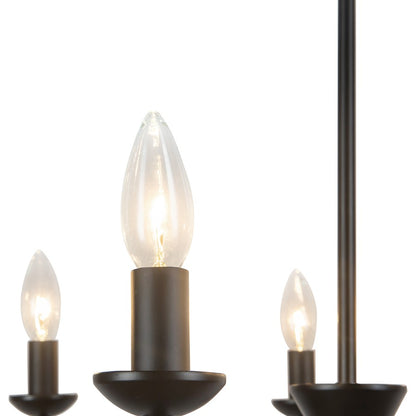 Kuzco Ember 26" Black Chandelier, Matte Black