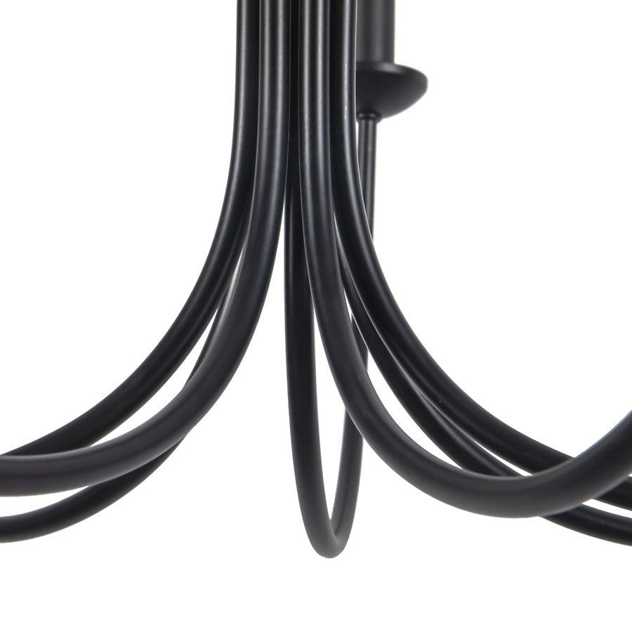 Kuzco Ember 26" Black Chandelier, Matte Black