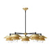 Alora Mood Tetsu 5 Light 38" Chandelier, Brushed Gold/Clear/Clear - CH475138BGCL