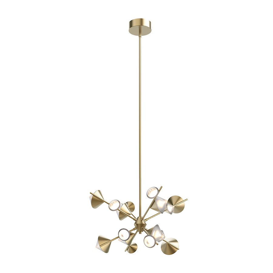 Kuzco Geode 25" LED Chandelier, Gold/Acrylic/Sandblasted Interior - CH50825-BG