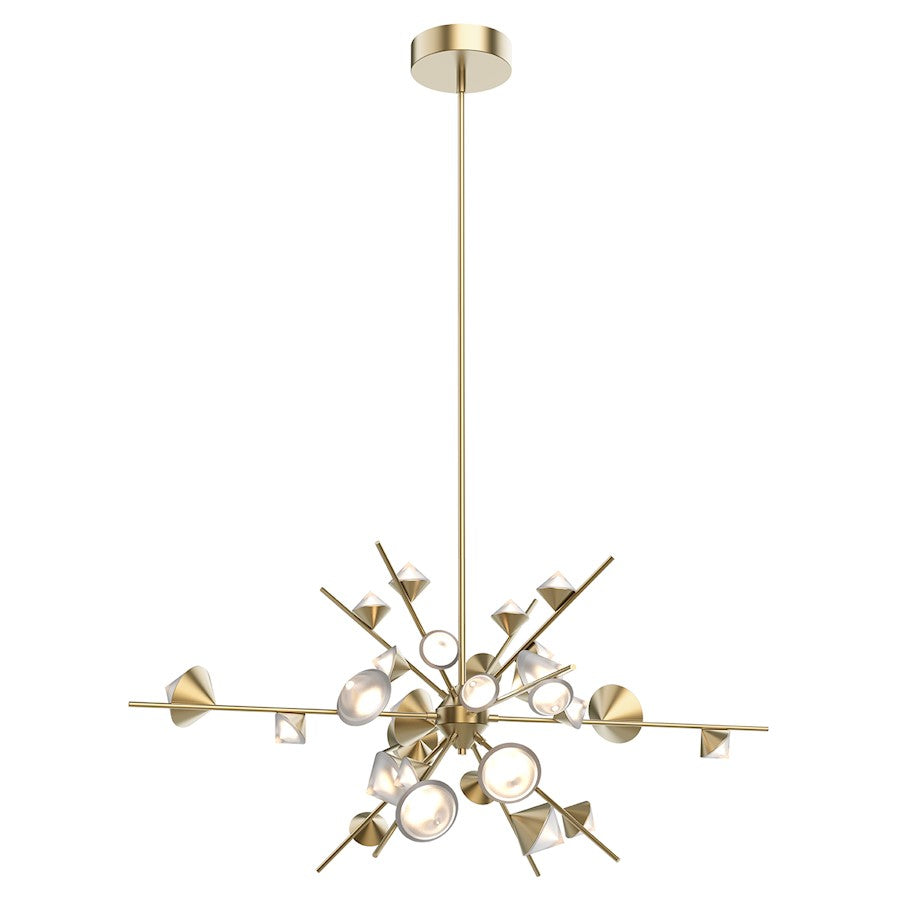 Kuzco Geode 48" LED Chandelier, Gold/Acrylic/Sandblasted Interior - CH50848-BG