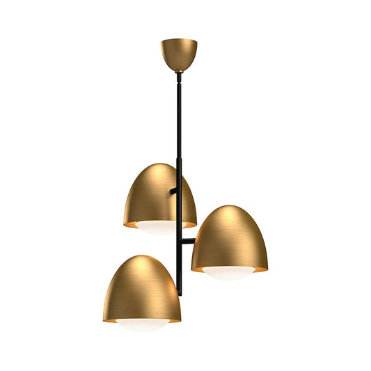 Alora Mood Kenji 3 Light 24" Chandelier, Gold/Opal Matte/Opal - CH529024AGOP