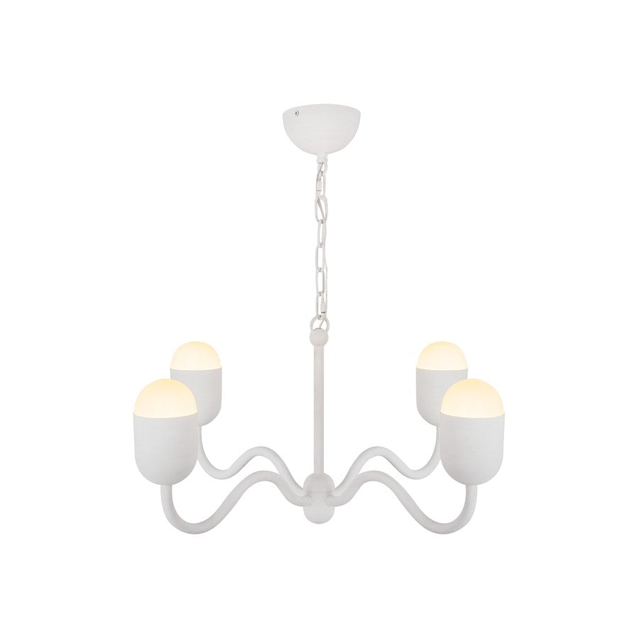 Kuzco Effie 27" Socket Chandelier, Antique White/Opal Glass - CH558427AWOP