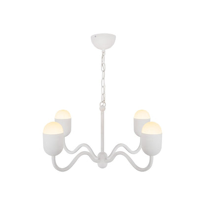 Kuzco Effie 27" Socket Chandelier, Antique White/Opal Glass - CH558427AWOP