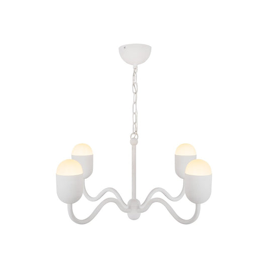 Kuzco Effie 27" Socket Chandelier, Antique White/Opal Glass - CH558427AWOP