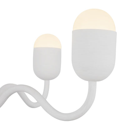 Kuzco Effie 27" Socket Chandelier, Antique White/Opal Glass