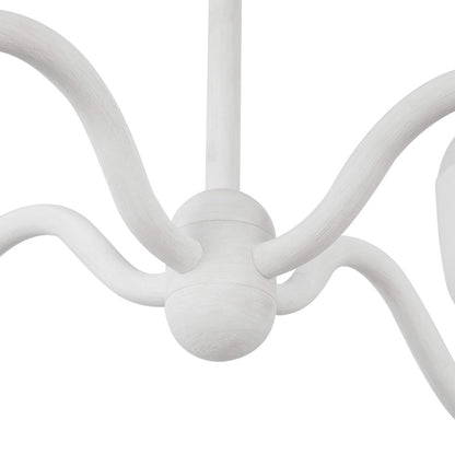 Kuzco Effie 27" Socket Chandelier, Antique White/Opal Glass